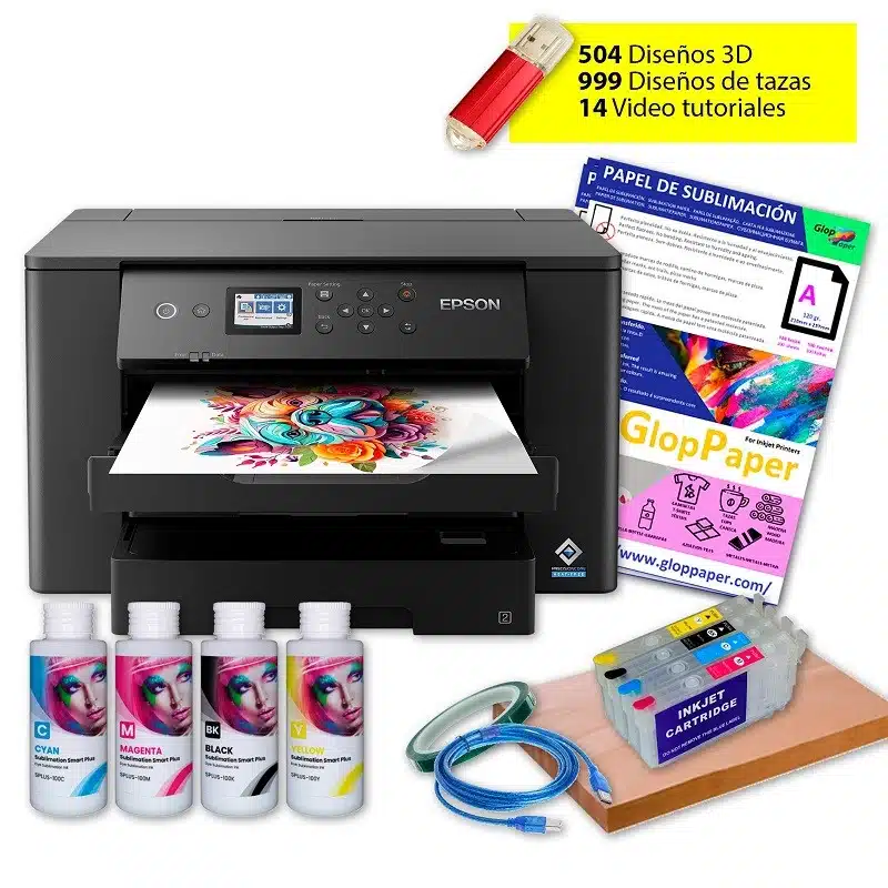 Impresora de sublimación A3 Epson WF-7310 de cartuchos y kit